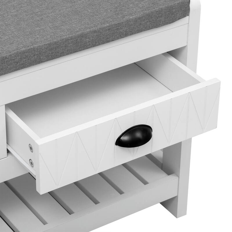 3-in-1 Hall Tree with 6 Hooks, Hinged Lid, Entryway Coat Hanger and Storage Bench