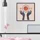 preview thumbnail 14 of 62, Alchemy, Boho Sun and Moons Modern Blue Canvas Wall Art Print for Bedroom