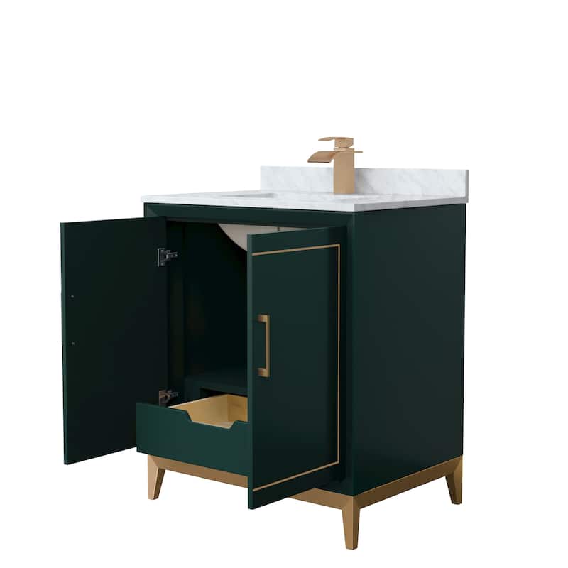 Marlena 30-Inch Single Vanity Set, Carrara Marble Top