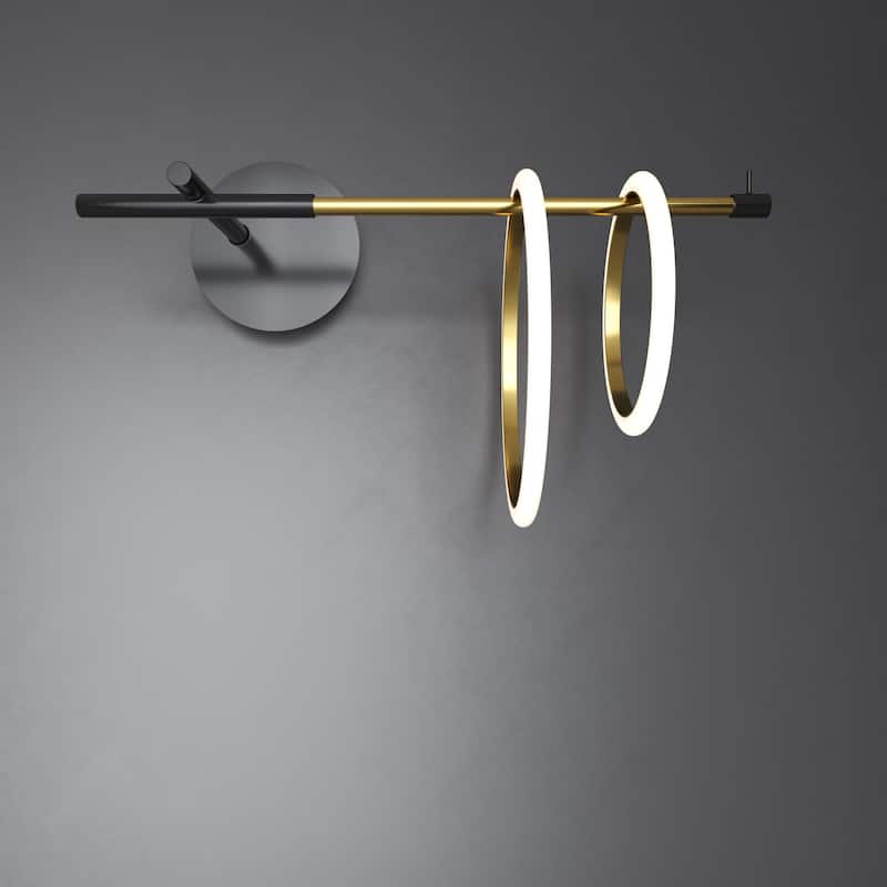 Glow's Avenue 2-Light Loop Ring Wall Sconce