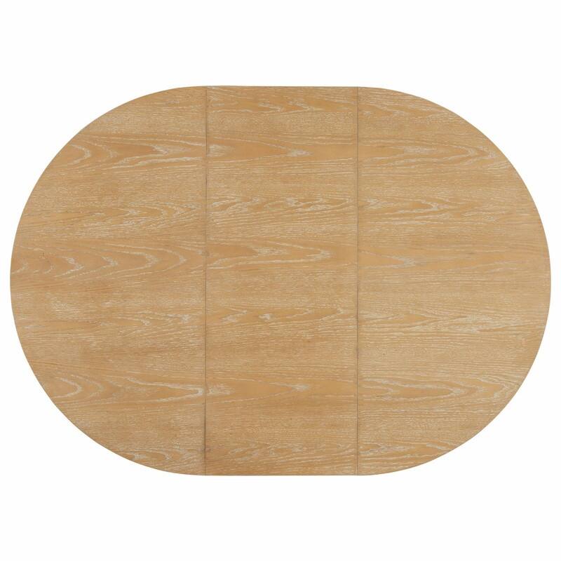 Farmhouse Extendable Round Dining Table with 16" Removable Leaf, Space-Saving Kitchen Table for Small Spaces