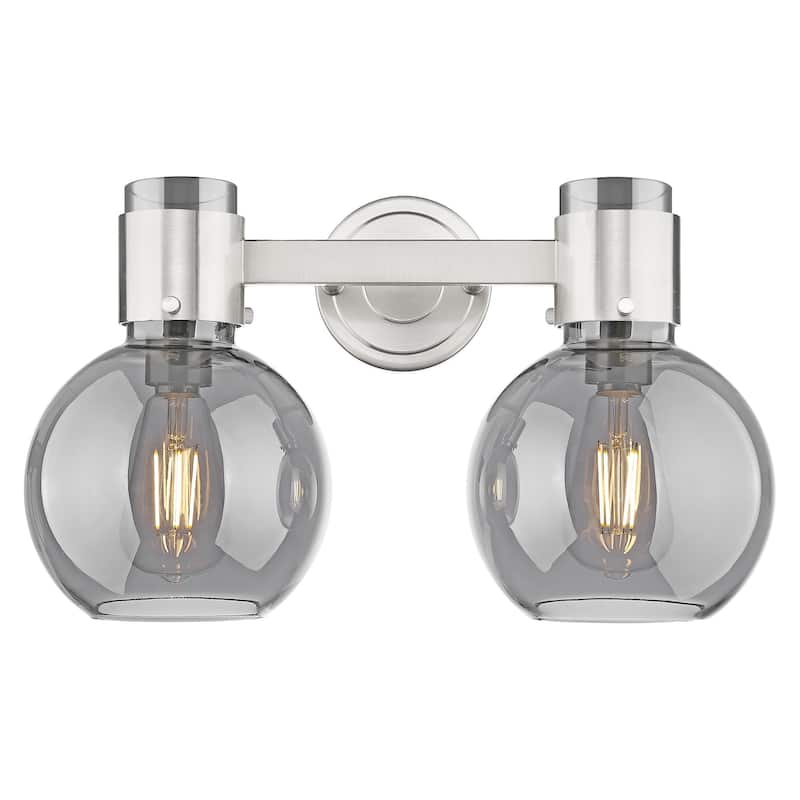 Innovations Lighting 464-2W-G464B-7SM Lawton Sphere 2 Light 16" Wide - Brushed Satin Nickel