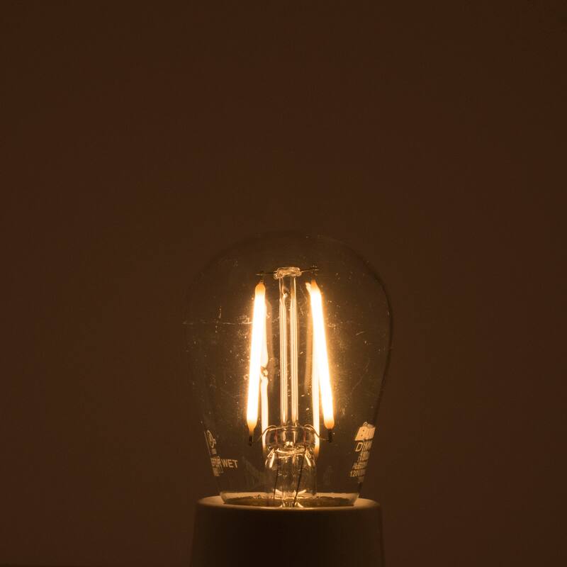Bulbrite Pack of (4) 2.5 Watt Dimmable Clear Filament S14 Medium (E26) LED Bulb - 2700K and 80 CRI