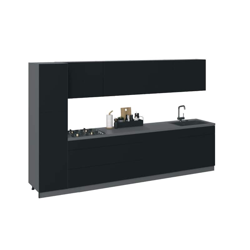 Kitchen Elegant Collection Black Color Base Size 11Ft Wide - 135x24 - Black