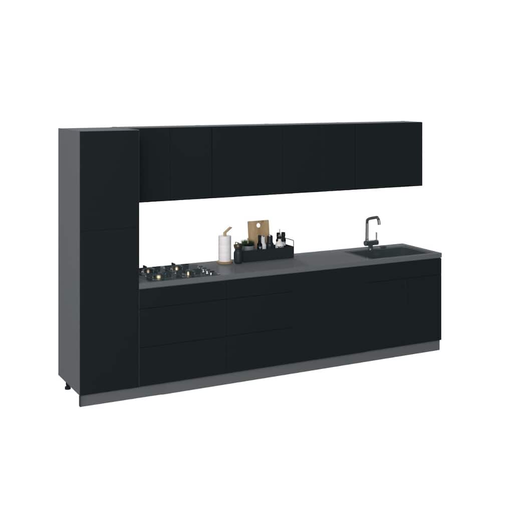 Kitchen Elegant Collection Black Color Base Size 11Ft Wide - 135x24