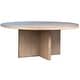 preview thumbnail 4 of 39, Landon Round Reclaimed Pine Natural Finish Dining Table with Cross Base