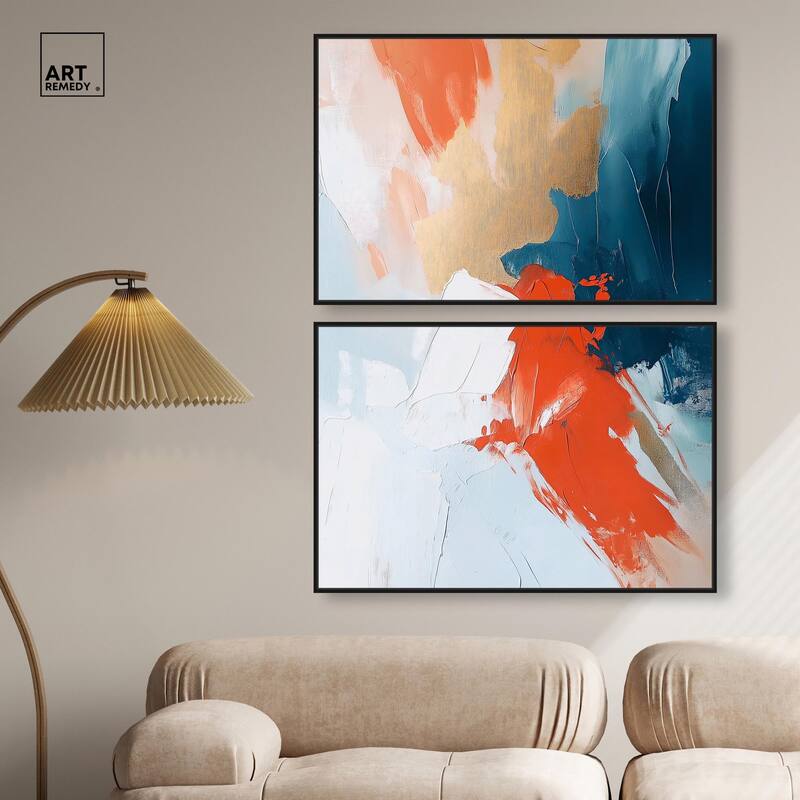 Bold and Bright I Canvas Set of 2 by Art Remedy