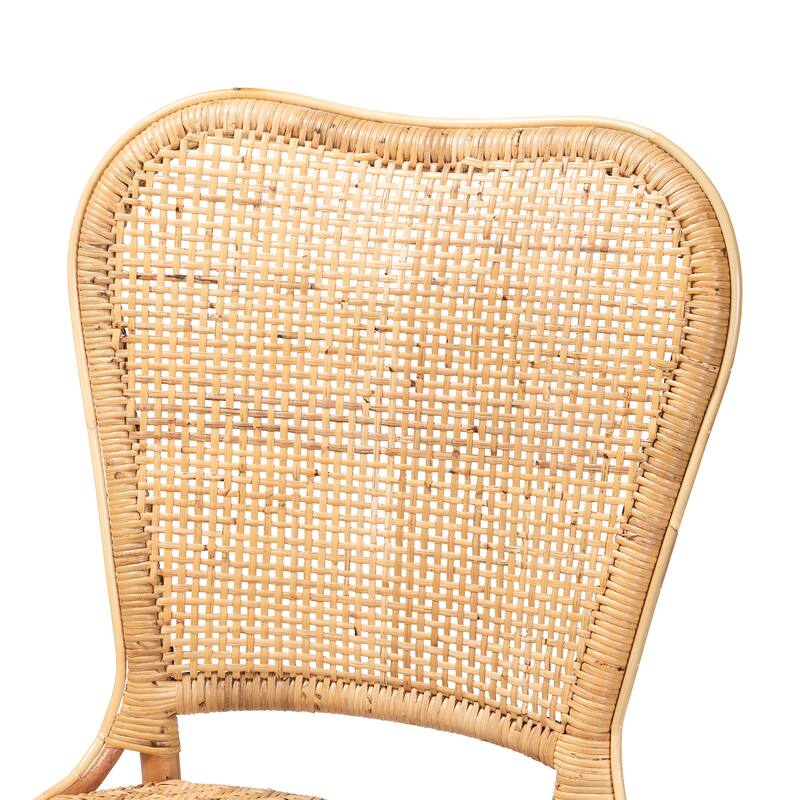 Irene Modern Bohemian Natural Rattan Dining Chair