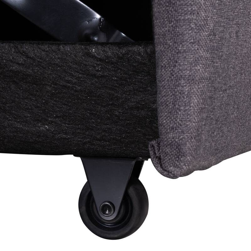 87.4" Upholstered Sleeper Sectional Sofa with Chaise & Bed