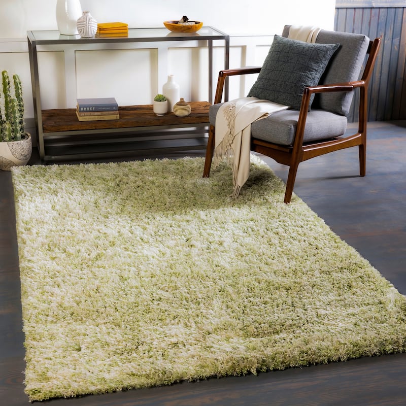 Livabliss Mariella Modern Shag Area Rug - 8' x 10' - Grass Green