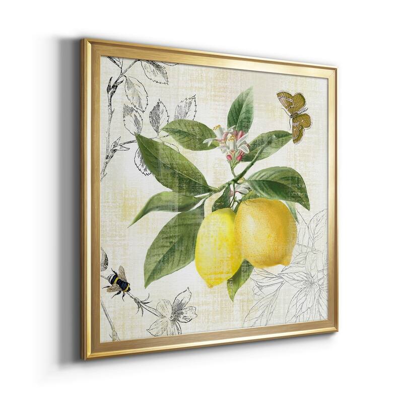 Linen Lemons I Premium Framed Canvas - Ready to Hang