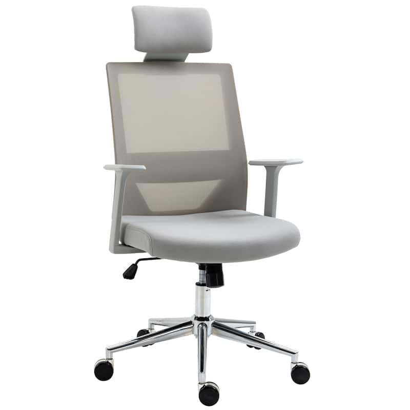 Vinsetto High Back Office Chair, Swivel Task Chair with Lumbar Back Support, Breathable Mesh, and Adjustable Height, Headrest