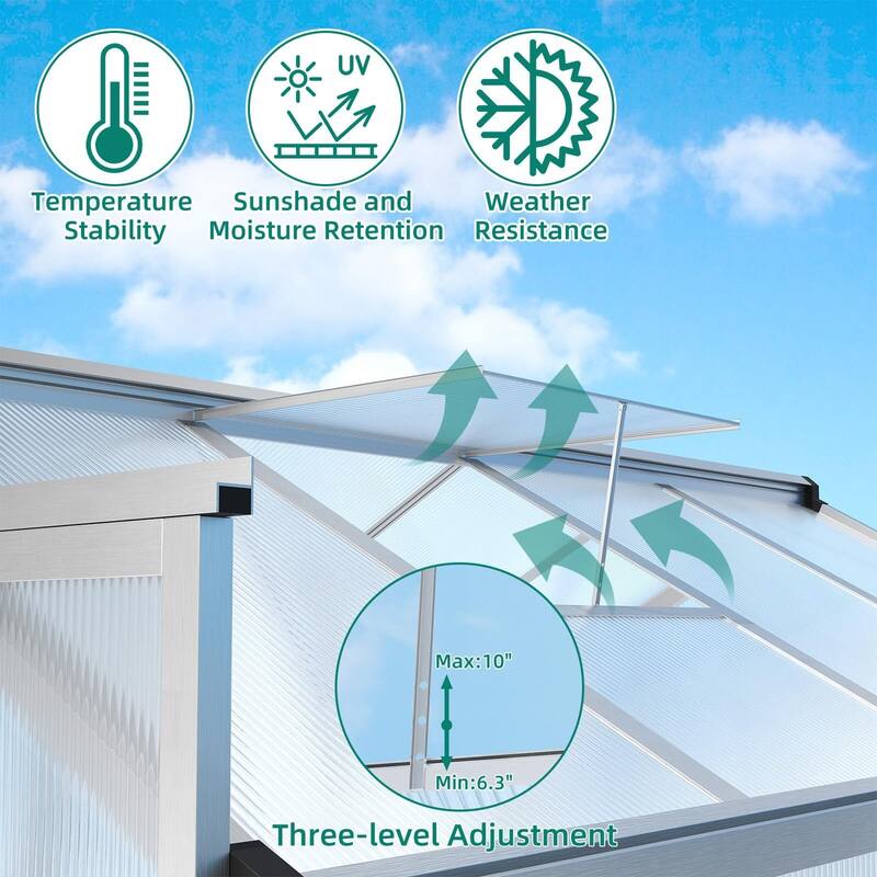 8x12 Ft Greenhouse for Outdoors,Large Walk-in Greenhouse