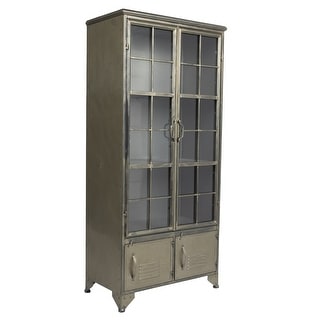 Metal Cabinet with 3 Shelves & 4 Doors