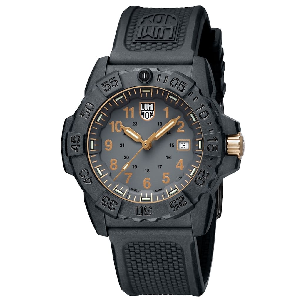 Luminox Men's Navy Seal 45mm Quartz Watch XS.3508.GOLD - Black - N/A