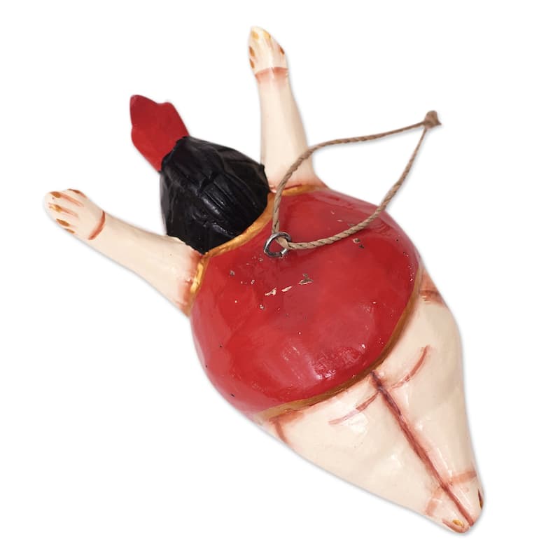 Novica Handmade Graceful Flight Wood Ornament