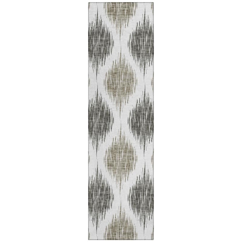 Machine Washable Indoor/ Outdoor Chantille Geo Contemporary Rug