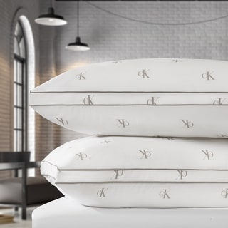 Calvin Klein Logo Bed Pillows - White - Bed Bath & Beyond - 39488356