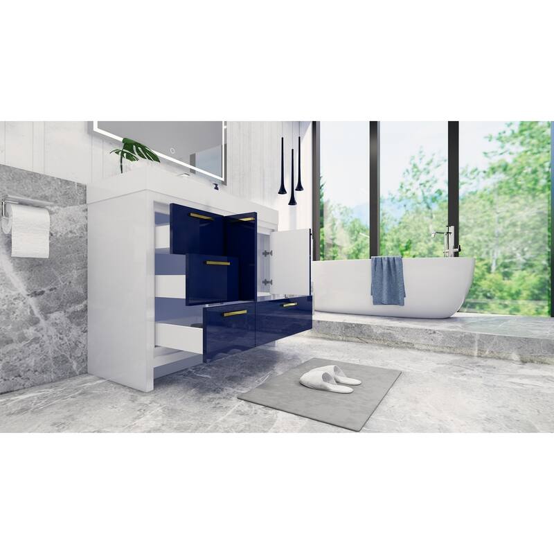 Dove 42'' Freestanding Vanity with Reinforced Acrylic Sink