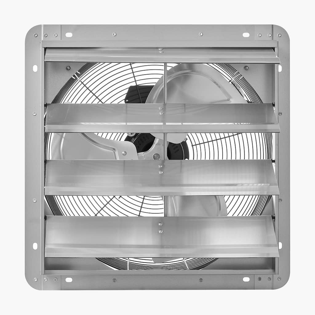 18 inch Shutter Exhaust Fan, Attic Vent Fan with 2200 CFM Airflow, AC Motor, Heavy-duty Steel Construction, Low Noise for Shed