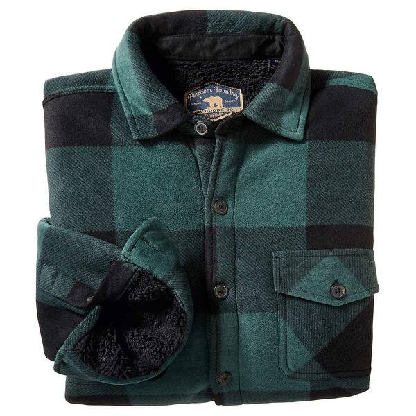 Shop Freedom Foundry Men S Plaid Fleece Jackets Super Plush Sherpa