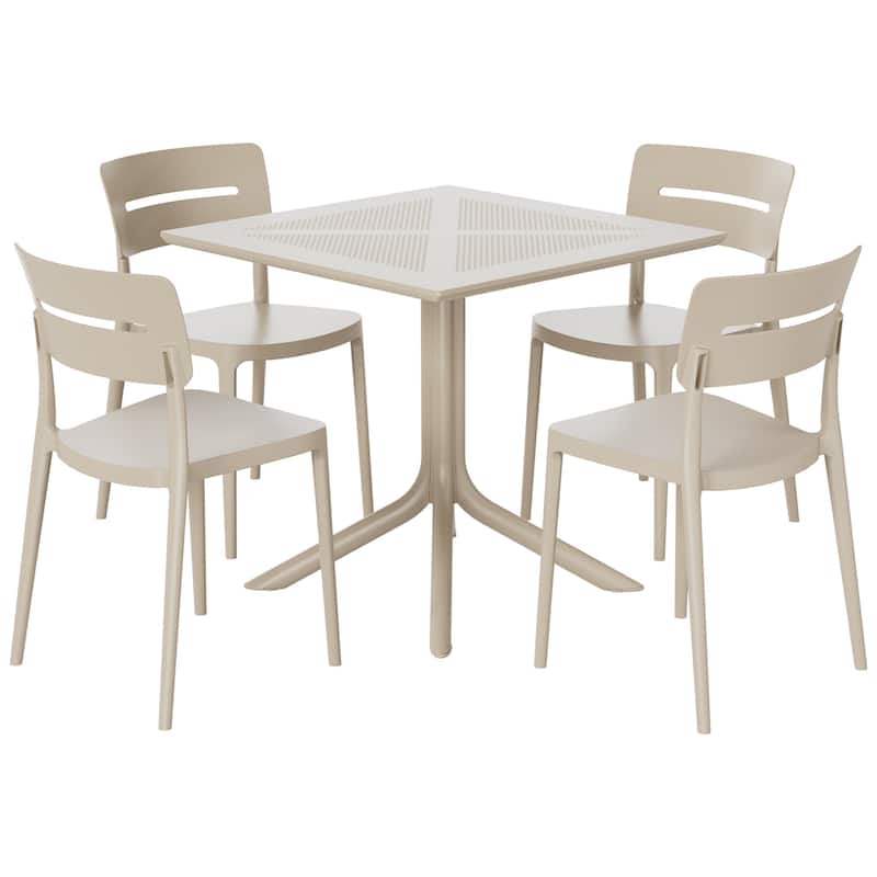 Frond and Form 4-Person Outdoor Square Dining Set