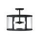 preview thumbnail 5 of 4, Brennen 3-light Black Iron Convertible Pendant/ Semi-Flush Mount