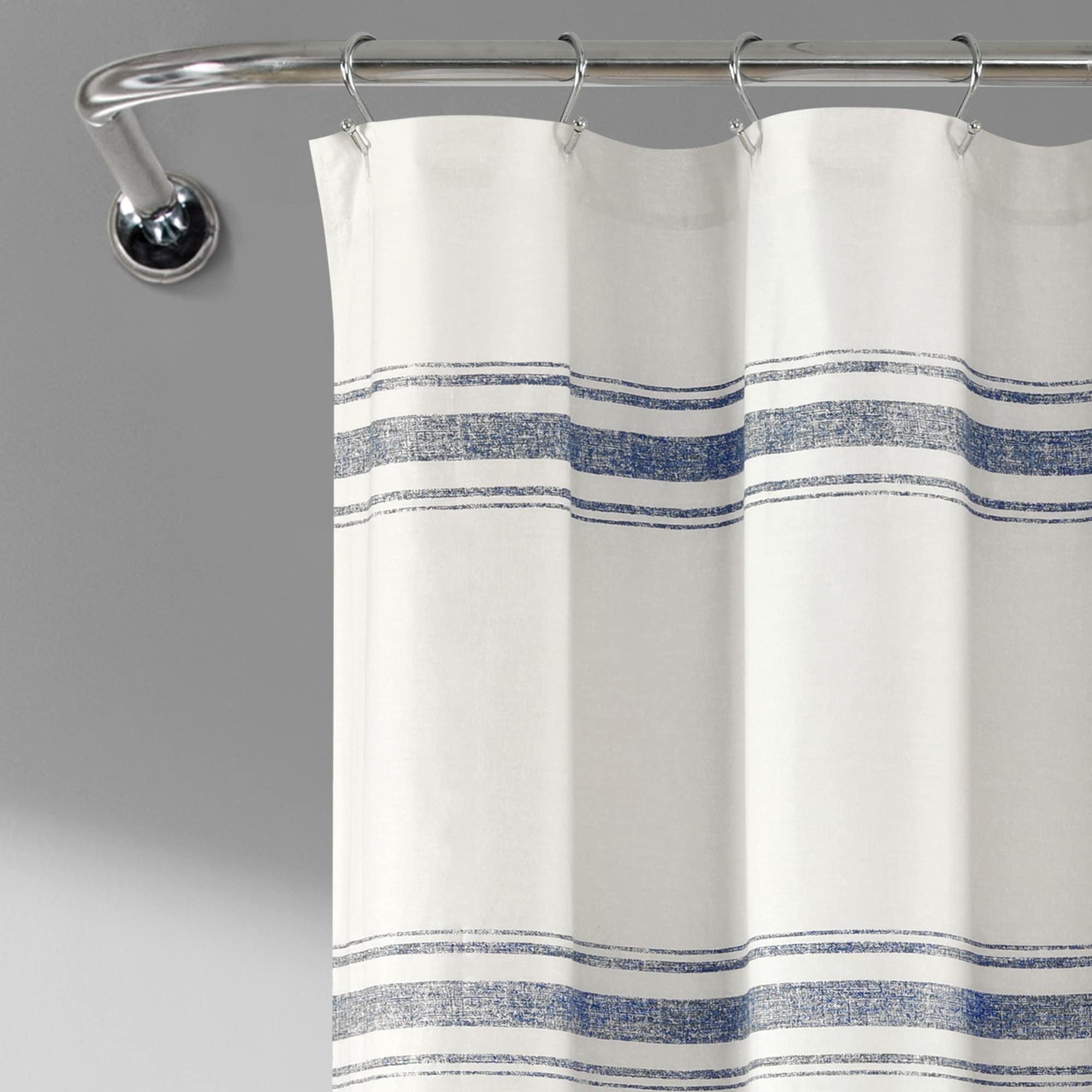 Farmhouse Stripe Shower Curtain by Lush Decor Rustic Bathroom Decor-image