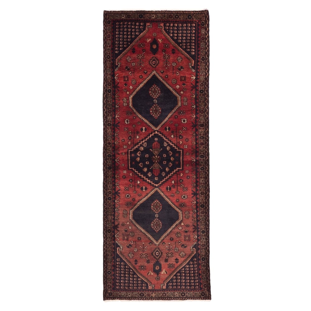 ECARPETGALLERY Hand-knotted Anadol Red Wool Rug - 3'2 x 9'4
