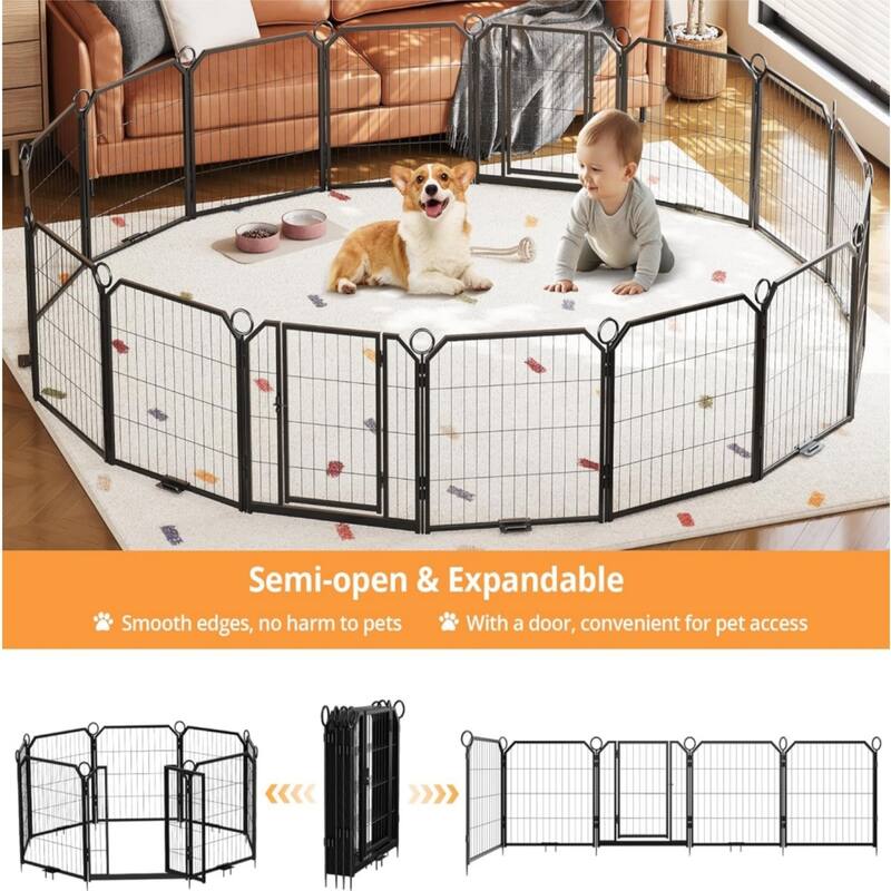 8-panel dog fence, 40-inch indoor dog fence