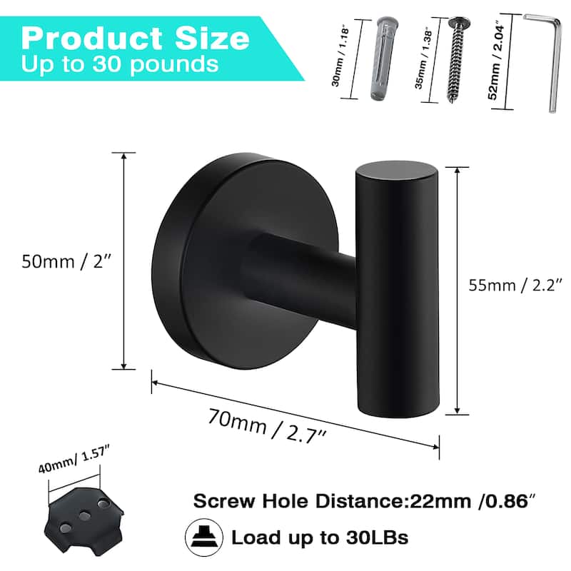 Wall Mounted Towel Hooks Bathroom Towel Hooks