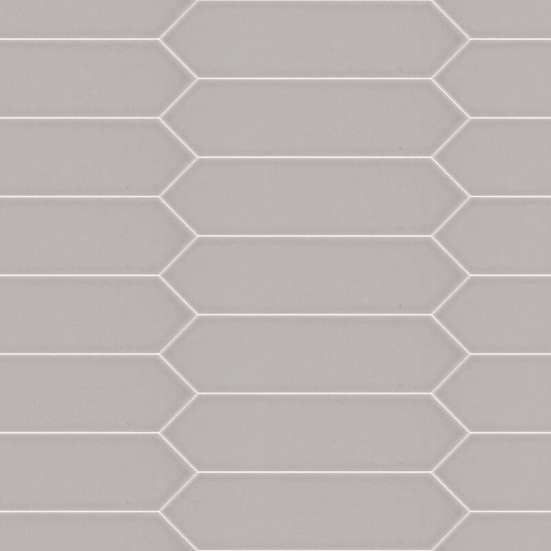Shaw Cutlass - 3" x 12" Hexagon Tile - Glossy Ceramic Visual - Sold by - Graywash