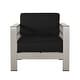 preview thumbnail 19 of 43, Cape Coral Outdoor Club Chairs with Optional Sunbrella Cushions (Set of 2) by Christopher Knight Home