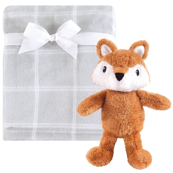 slide 1 of 1, Hudson Baby Infant Boy Plush Blanket with Toy, Snuggly Fox, One Size - Snuggly Fox - One Size One Size - Snuggly Fox