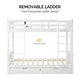 preview thumbnail 5 of 9, Solid Wood Twin-over-Twin Convertible Bunk Bed with 2 Drawer, White