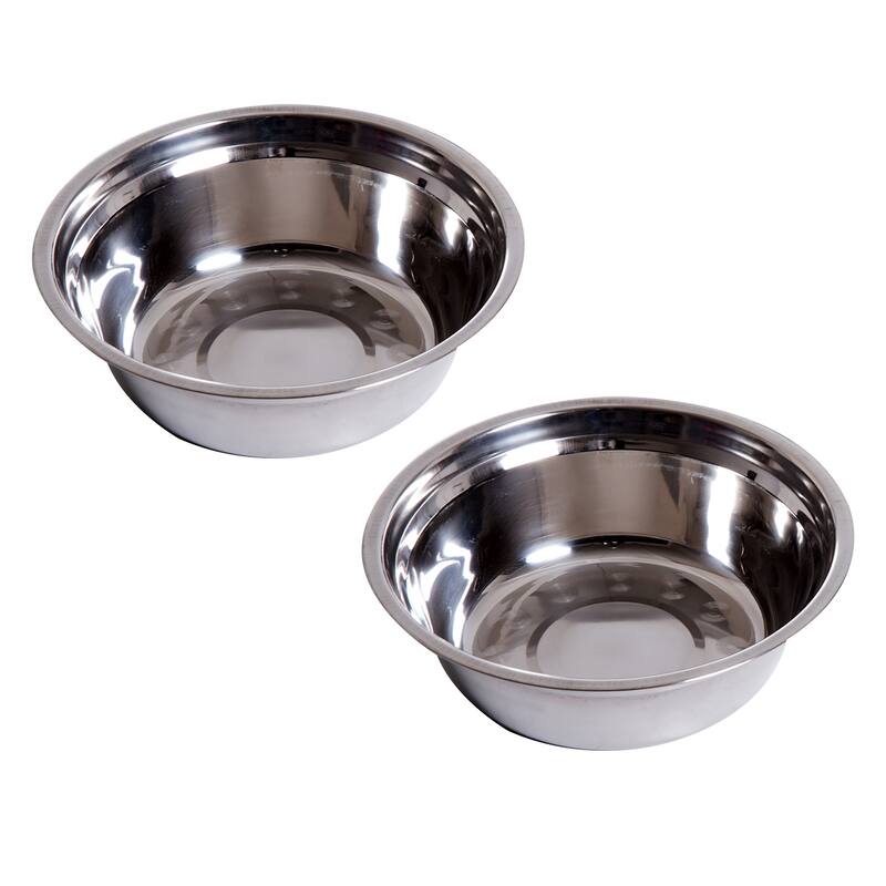 PawHut 17" Dog Feeding Station with 2 Food Bowls, White