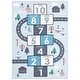 preview thumbnail 52 of 62, SAFAVIEH Kids Playhouse Machine Washable Slip Resistant Arendine Hopscotch Area Rug 2'2" x 4' - Grey/Blue