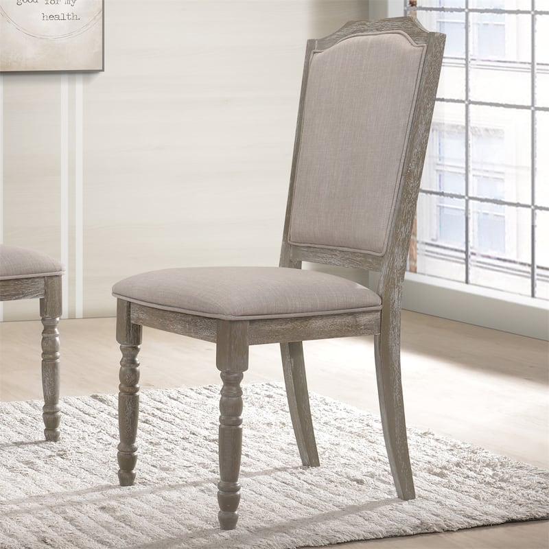 Turned Leg Wood Dining Chair, Set of 2