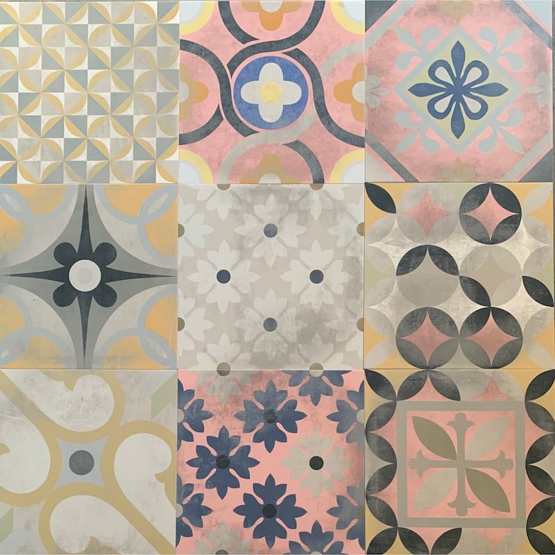 Merida 12 x 12 Ceramic Tile for Wall in Multi-Colored