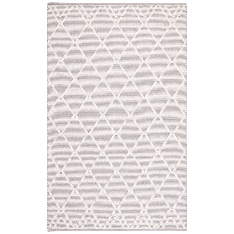 SAFAVIEH Handmade Natura Rachida Boho Wool Rug - 5' x 8' - Grey/Ivory