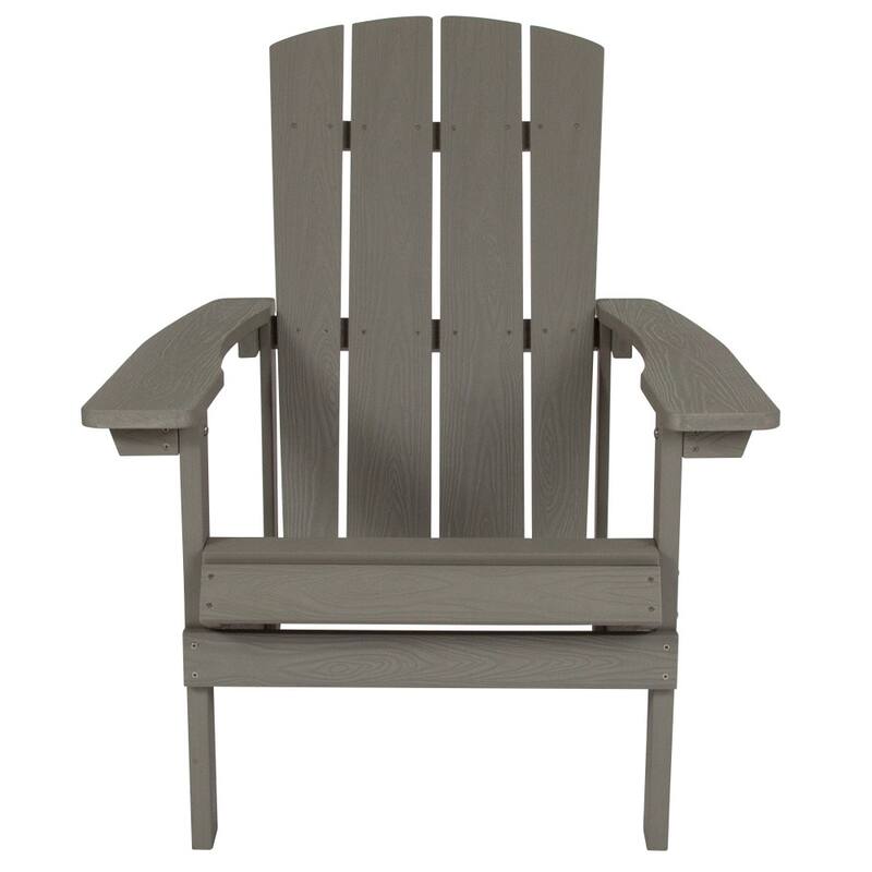 Outdoor All-Weather Poly Resin Wood Adirondack Chair - 29.5"W x 33.5"D x 35"H