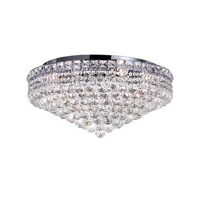 Luminous 12 Light Flush Mount With Chrome Finish