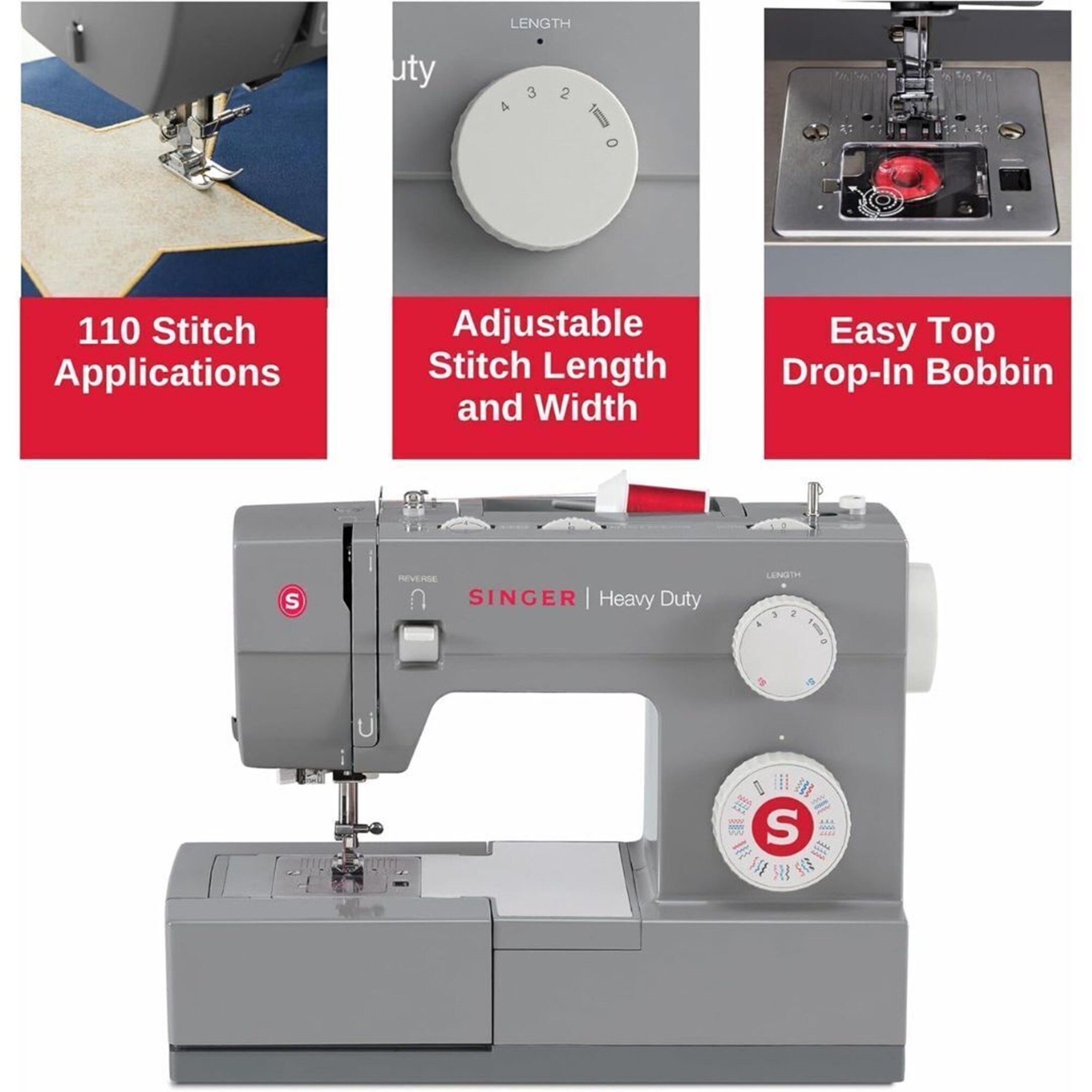 SINGER Heavy Duty 4432 High Speed Sewing Machine - Bed Bath