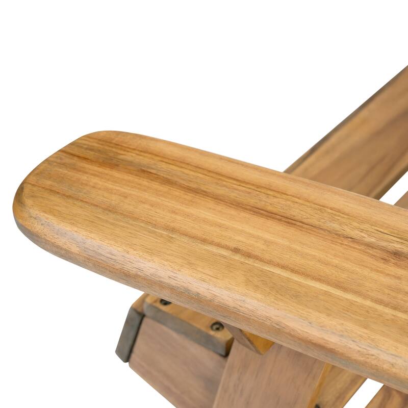Rustic Acacia Wood Foldable Adirondack Chairs