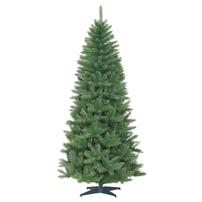 Puleo International 7 ft. Unlit Carson Artificial Pine Tree - Green