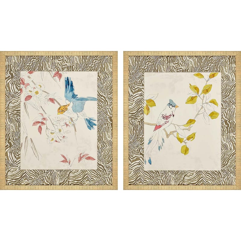 Rustic Paradise II S/2 Framed Art Giclee Under Glass - Multi-Color - 28 X 24 X 2