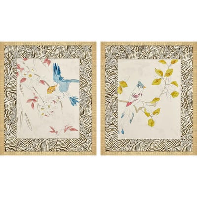 Rustic Paradise II S/2 Framed Art Giclee Under Glass - Multi-Color