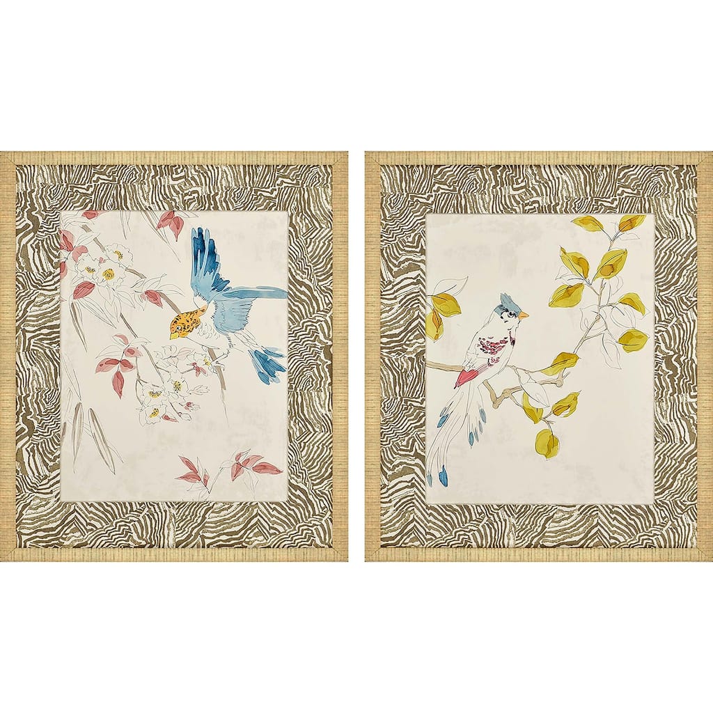 Rustic Paradise II S/2 Framed Art Giclee Under Glass - Multi-Color