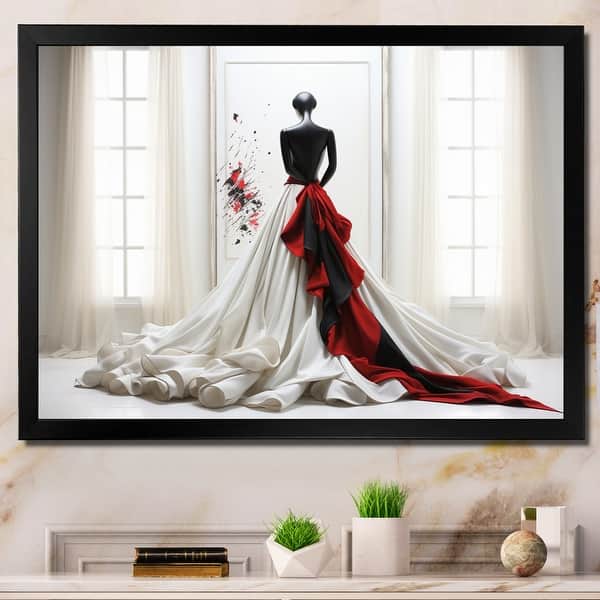 Designart "Fashion Red Dress Elegance Unveiled II" Fashion Framed Canvas Prints - Bed Bath & Beyond - 39185049 Designart "Fashion Red Dress Elegance Unveiled II" Fashion Framed Canvas Prints - Bed Bath & Beyond - 39185049