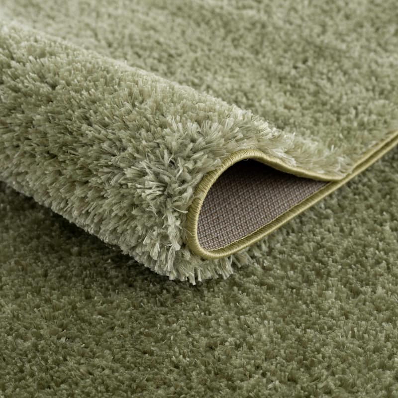 Hauteloom Heavenly Solid Shag Shaggy High Pile Area Rug